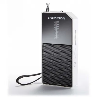 Radio portátil Thomson RT205 FM analógica a pilas Blanco