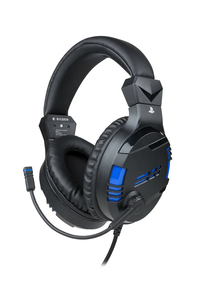 Auriculares gaming con micrófono NACON Bigben V3 para PS4/PS5/PC Negro y azul