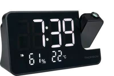 Radio despertador con proyector Thomson CP100T FM Negro