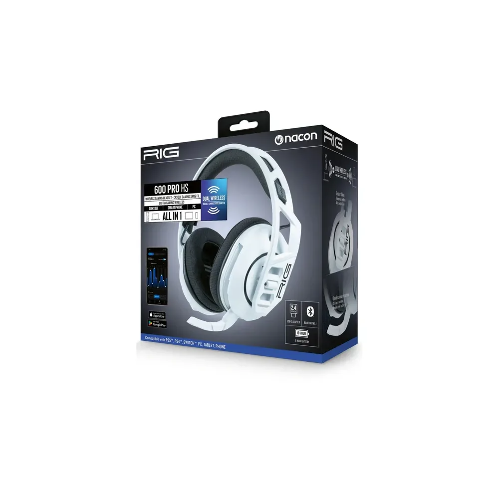 NACON RIG 600 PRO HS HEADPHONES RIG 600HS PS5 WHITE RIG600PROHSW