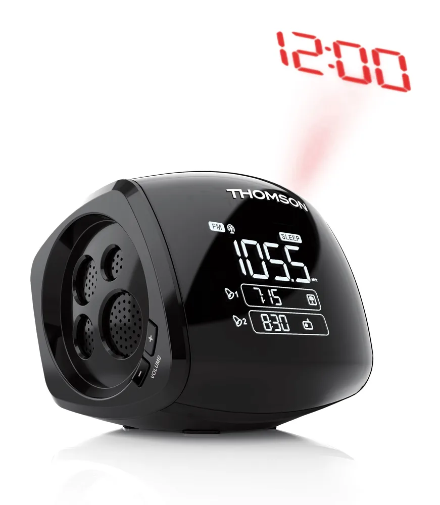 Radio despertador con proyector Thomson CP100T Negro