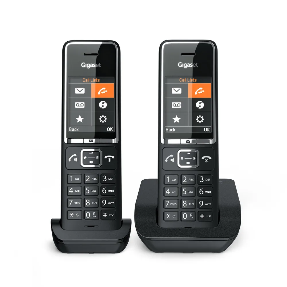 GIGASET WIRELESS PHONE COMFORT 550 DUO BLACK CHROME (L36852-H3001-D204)