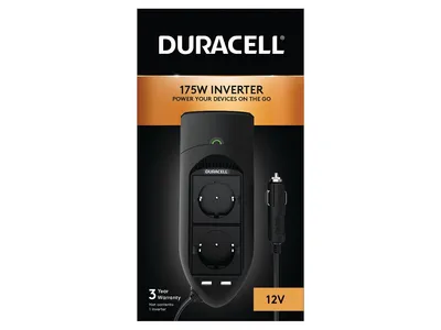 DURACELL POWER INVERTER 2X EU SOCKET 175W DRINV15-EU