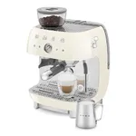 SMEG ESPRESSO MACHINE 50'STYLE WITH INTEGRATED GRINDER CREAM EGF03CREU — imagen 2