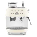 SMEG ESPRESSO MACHINE 50'STYLE WITH INTEGRATED GRINDER CREAM EGF03CREU — imagen 3