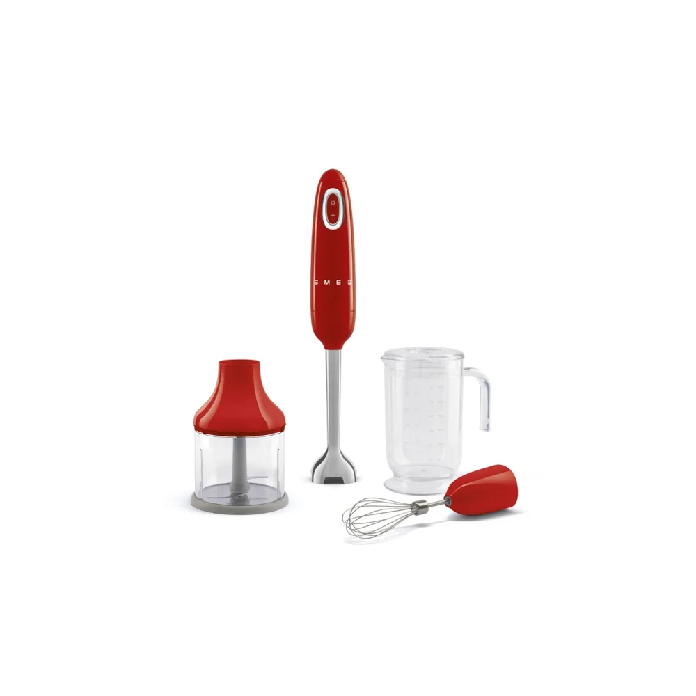 Batidora de mano Smeg 50's Style HBF03RDEU 700 W con accesorios Rojo
