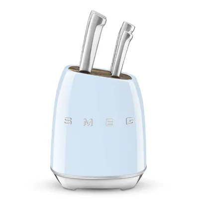 SMEG KNIFE BLOCK 50's STYLE PASTEL BLUE KBSF02PB