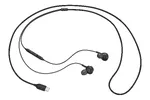 SAMSUNG EARPHONES IN-EAR CABLE USB-C MICROPHONE VOL. CONTROL BLACK BY AKG EO-IC100BBEGEU — imagen 1