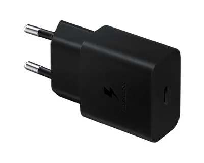 SAMSUNG POWER WALL CHARGER 15W USB-C BLACK + CABLE USB-C TO USB-C 1M BLACK EP-T1510XBEGEU