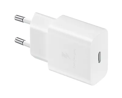 SAMSUNG POWER WALL CHARGER 15W USB-C WHITE + CABLE USB-C TO USB-C 1M WHITE EP-T1510XWEGEU
