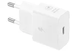 SAMSUNG POWER WALL CHARGER 25W USB-C WHITE + CABLE USB-C TO USB-C WHITE EP-T2510XWEGEU — imagen 1
