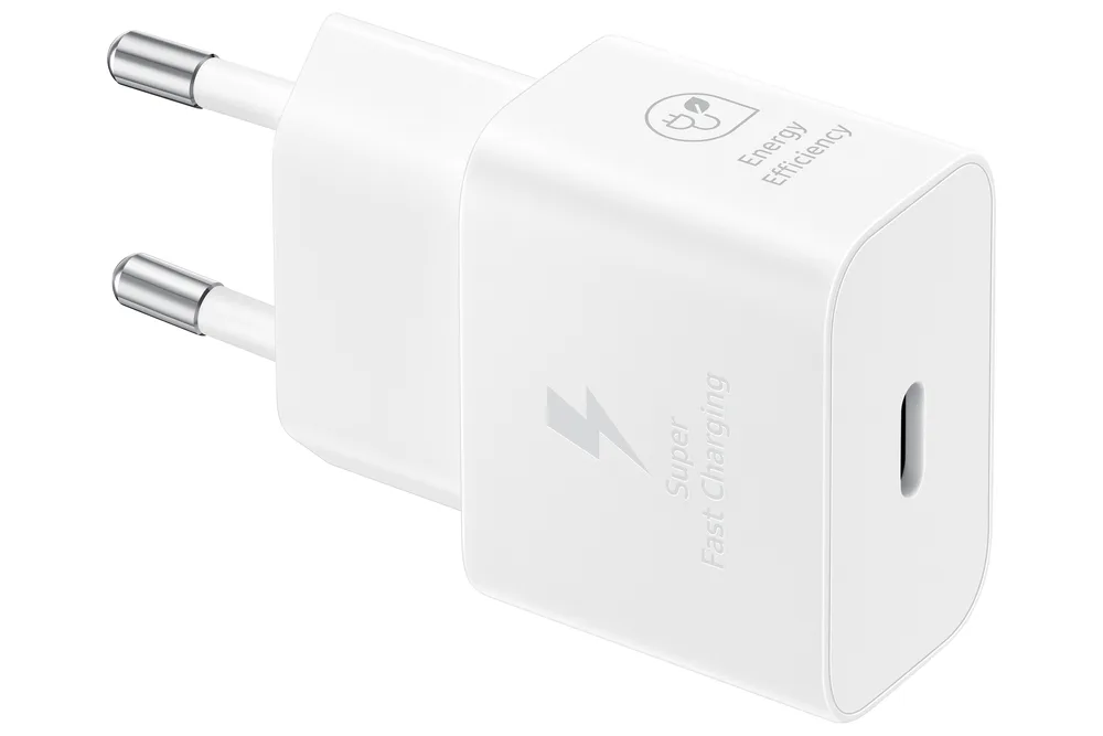 SAMSUNG POWER WALL CHARGER 25W USB-C WHITE + CABLE USB-C TO USB-C WHITE EP-T2510XWEGEU