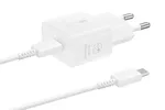 SAMSUNG POWER WALL CHARGER 25W USB-C WHITE + CABLE USB-C TO USB-C WHITE EP-T2510XWEGEU — imagen 4