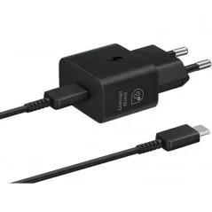 Cargador de pared Samsung 25 W USB-C con cable USB-C Negro