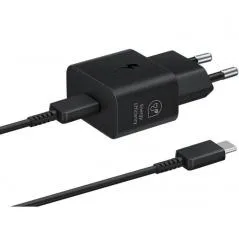 Cargador de pared Samsung 25 W USB-C con cable USB-C Negro